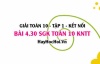 Bài 4.30 SGK Toán 10 tập 1 Kết nối tri thức
